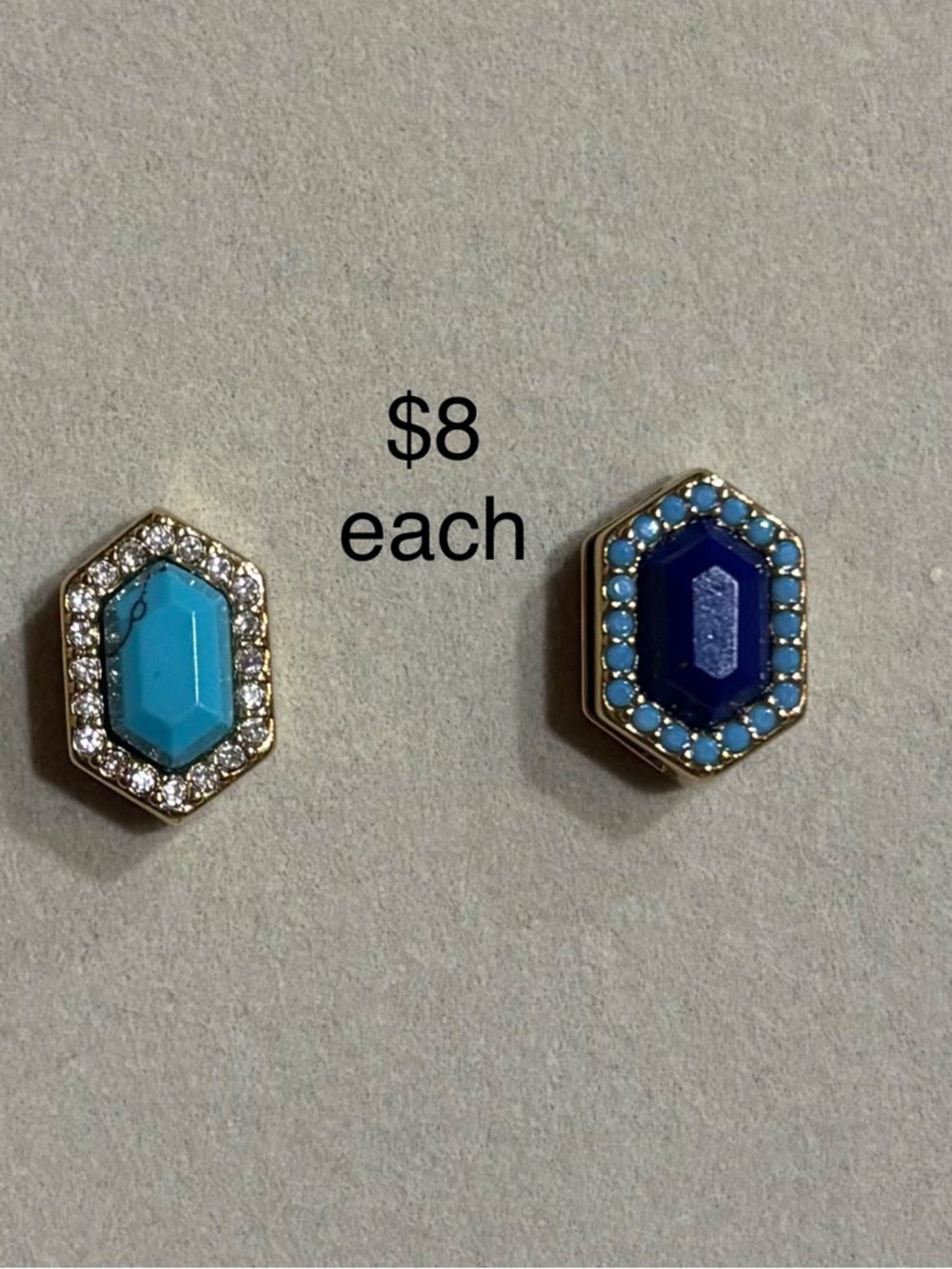 KEEP Collective Hexagon Blue and Turquoise Stone Charm - Women Jewelry Bracelet